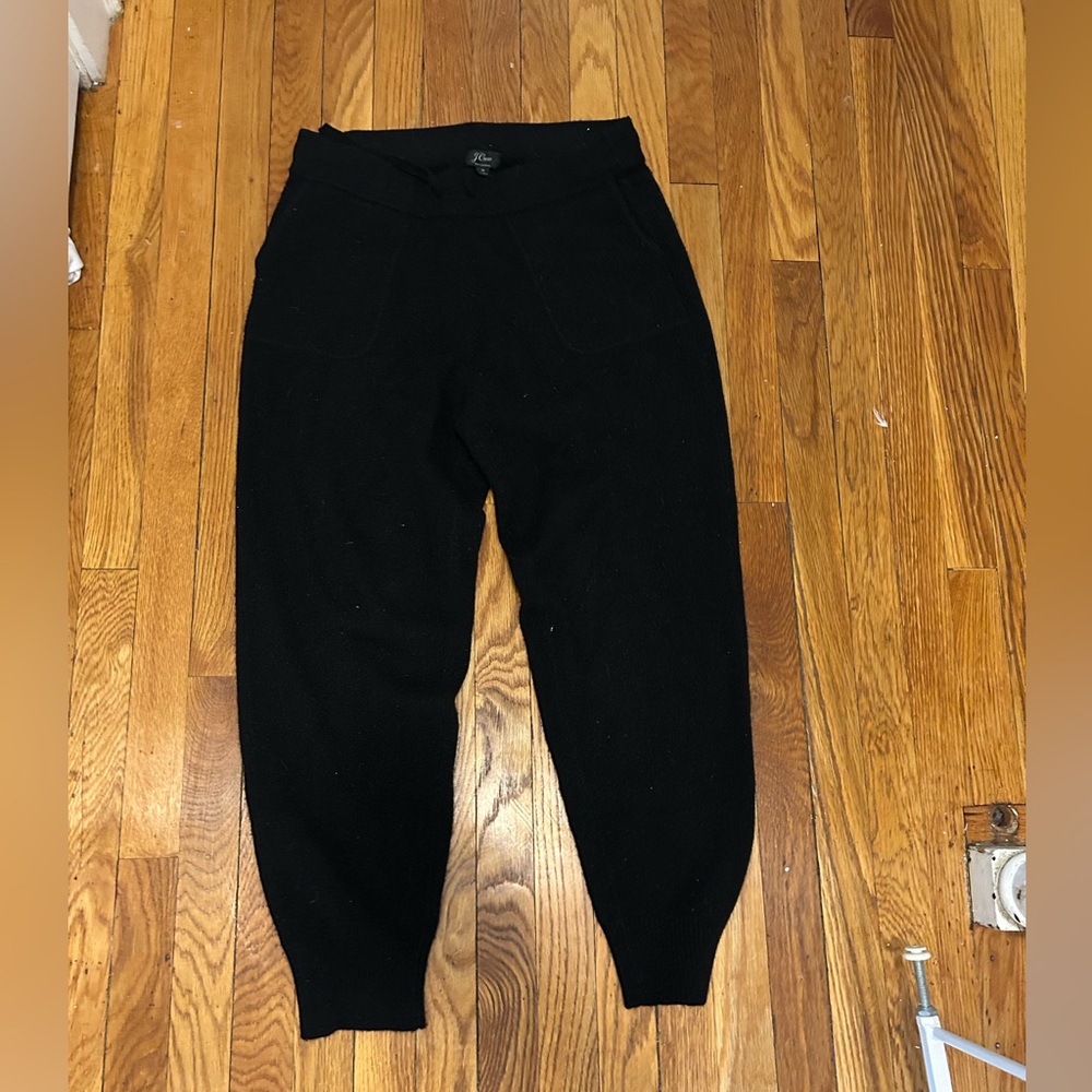 J. Crew Black Cashmere Knit Joggers